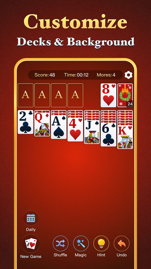 Jolly Solitaire deck and background customization